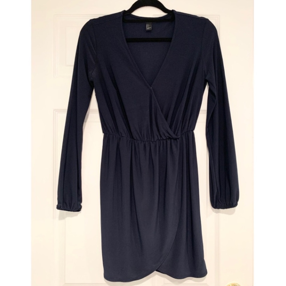 Navy Wrap Dress - Forever 21
